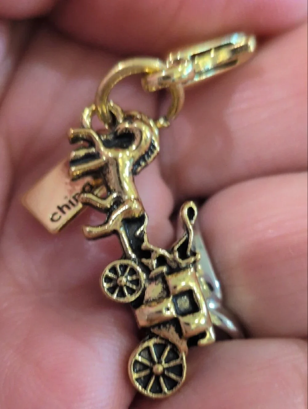 Coach Gold/ Silver Carriage Key Charm Keychain CHOOSE ONE